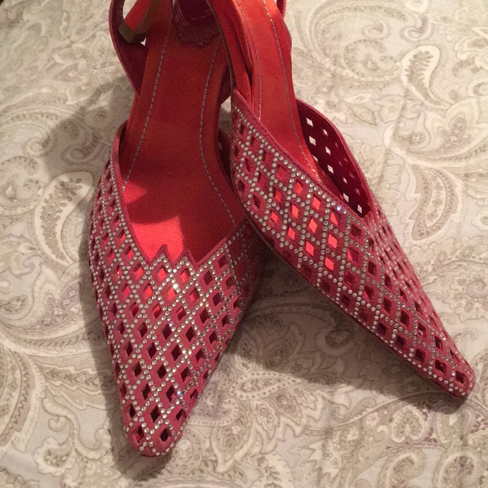 Renee Caovilla Venezia sling-backs crystal heels